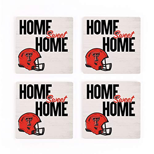 Home Sweet Home Texas Tech NCAA 4 x 4 Absorbent Ceramic Coasters Pack of 4