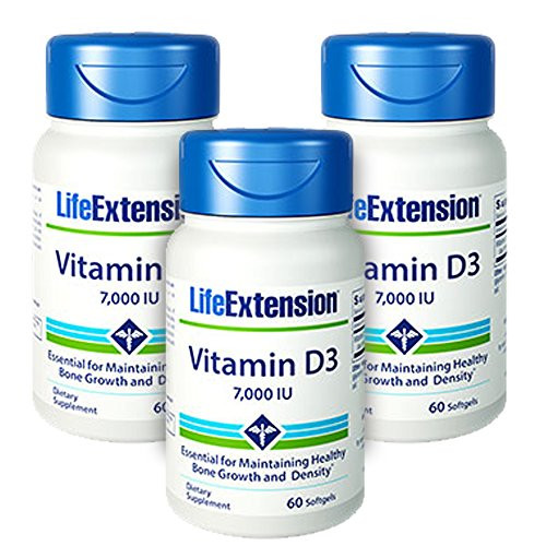 Life Extension Vitamin D3 7000 IU 60 Softgels - 3-Pak Life Extension Vitamin D3 7000 IU 60 Softgels - 3-Pak