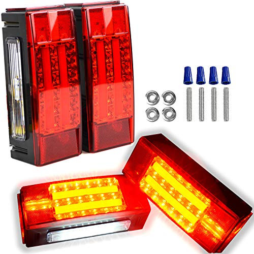 Wellmax LED Trailer Lights Led Boat Trailer Lights Submersible 12V Utility Marine Trailer Light Waterproof and DOT Approved