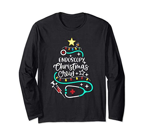 Endoscopy Christmas Crew Endoscopy Nurse Endoscopy Techs Long Sleeve T-Shirt