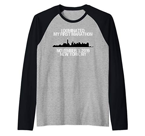 New York Marathon Finisher 2019 NYC Runner Running Gear Raglan Baseball Tee