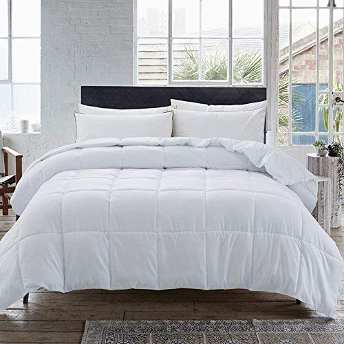 COSYBAY Down Alternative Comforter- White Corner Duvet Tabs- Lightweight All Season Duvet Insert-Stand Alone Comforter  Twin XL Size68x92 Inch