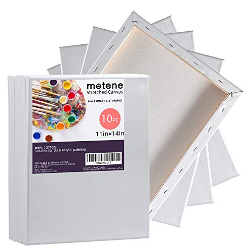 Stretched Canvas for Painting 11x14 Painting Canvas Pack of 10 100 Cotton White Blank Canvases Panels Primed Paint Canvas for Acrylic Painting Oil Painting 58 Profile Art Canvases Stretched Canvas for Painting 11x14 Painting Canvas Pack of 10 100 Cotton White Blank Canvases Panels Primed Paint Canvas for Acrylic Painting Oil Painting 58 Profile Art Canvases