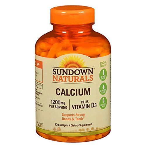 Sundown Calcium plus Vitamin D3 1200mg Softgels 170 ea Pack of 2