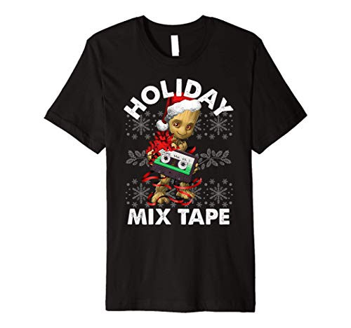 Marvel Guardians Of The Galaxy Groot Mix Tape Christmas Premium T-Shirt