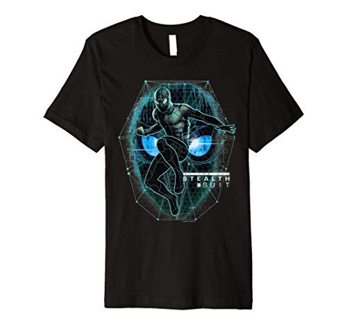 Marvel Spider-Man Far From Home Stealth Suit Tech Portrait Premium T-Shirt Marvel Spider-Man Far From Home Stealth Suit Tech Portrait Premium T-Shirt