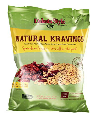 Dakota Style Roasted   Salted Sunflower Natural Kernels combined with Dried Cranberries 3_25 Ounce Pack of 12