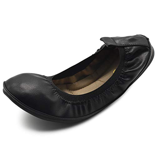 Ollio Womens Shoe Comfort Ballet Flat BN176_5 BM US Black