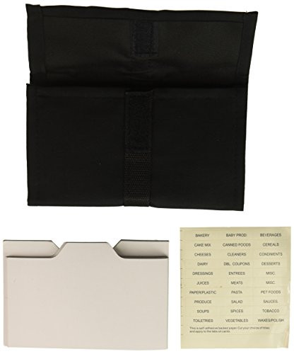 Evelots Expandable Grocery Coupon Organizer Binder & Coupon Holder, Black