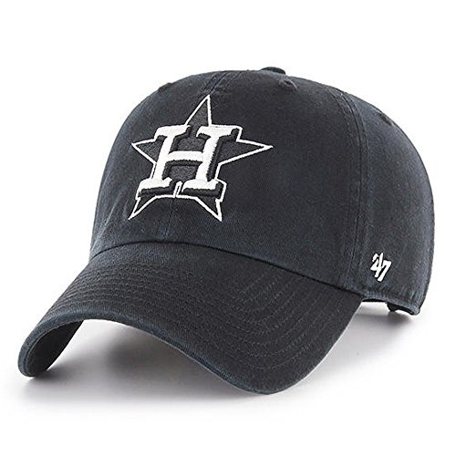 47 Brand Houston Astros Clean up Dad Hat Cap BlackWhite