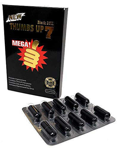 Thumbs Up 7 Black 25K 10 Capsules Best Male Enhancing Performance Capsules Most Effective Amplifier for Performance Energy and Endurance 10 Cap