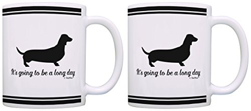 Dachshund Mugs Its Going to be a Long Day Funny Weiner Dog Gift Dachshund Gifts 2 Pack Gift Coffee Mugs Tea Cups White Dachshund Mugs Its Going to be a Long Day Funny Weiner Dog Gift Dachshund Gifts 2 Pack Gift Coffee Mugs Tea Cups White