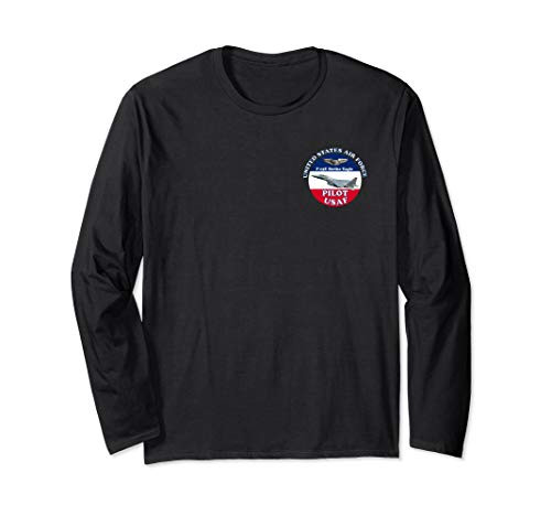 AIR FORCE F-15E PILOT STRIKE EAGLE AIRCRAFT ROUND Long Sleeve T-Shirt AIR FORCE F-15E PILOT STRIKE EAGLE AIRCRAFT ROUND Long Sleeve T-Shirt
