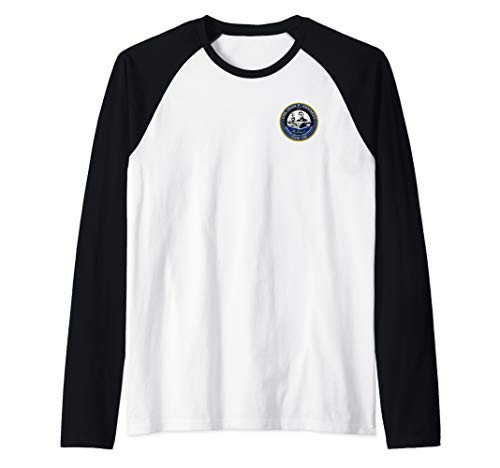 NAVY JOHN F_ KENNEDY JFK CVN-79 PATCH IMAGE Raglan Baseball Tee