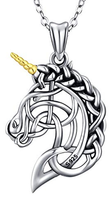 Aniu Unicorn Necklace for WomenGirls 925 Sterling Silver Good Luck Pendant Jewelry for Girlfriend Daughter with Gift Box Aniu Unicorn Necklace for WomenGirls 925 Sterling Silver Good Luck Pendant Jewelry for Girlfriend Daughter with Gift Box