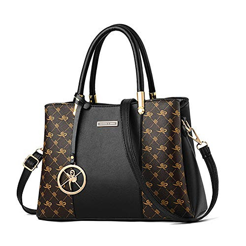 BAIGIO Top Handle Handbags for Women PU Leather Purse and Handbag Designer Shoulder Bags Ladies Crossbody Satchel Brown