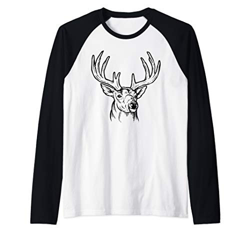 Deer Gear for Hunters - Whitetail Buck Raglan Baseball Tee