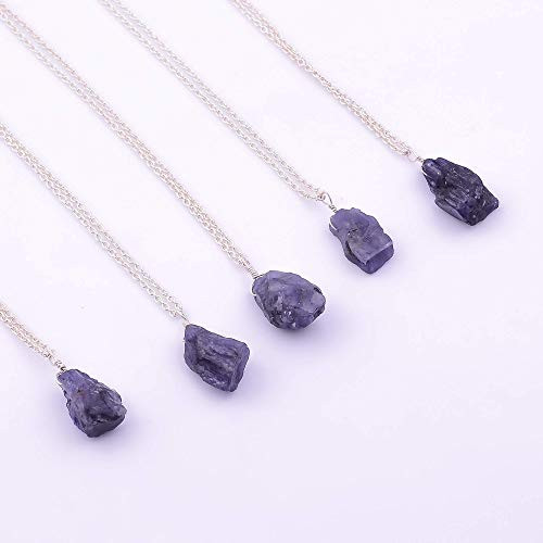 Rough Tanzanite Natural Raw Crystals Pendant Necklace Energy Gemstone Healing Crystals Birthday Gift for her 925 Sterling Silver Jewelry 18 inch A Quality Rough Tanzanite Natural Raw Crystals Pendant Necklace Energy Gemstone Healing Crystals Birthday Gift for her 925 Sterling Silver Jewelry 18 inch A Quality