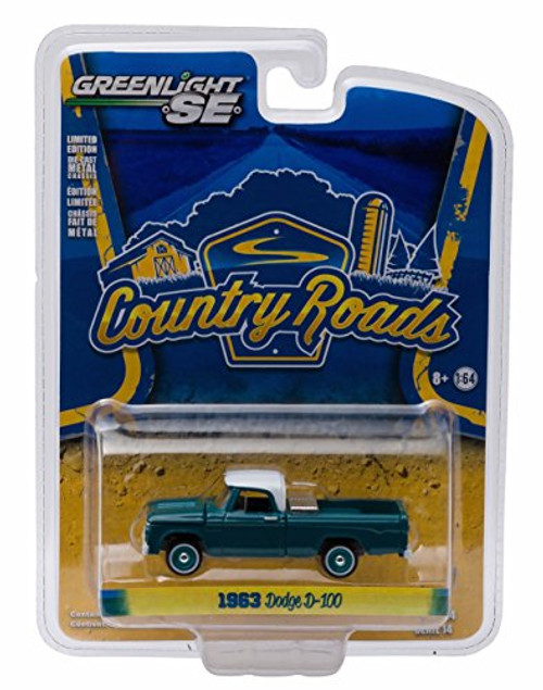 1963 DODGE D-100 w/ TOOLBOX * Country Roads Series 14 * 2016 Greenlight Collectibles 1:64 Scale Die-Cast Vehicle 1963 DODGE D-100 w/ TOOLBOX * Country Roads Series 14 * 2016 Greenlight Collectibles 1:64 Scale Die-Cast Vehicle