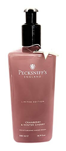 Pecksniffs Limited Edition Holiday Hand Wash With Silver Star Charms Cranberry   Winter Cherry