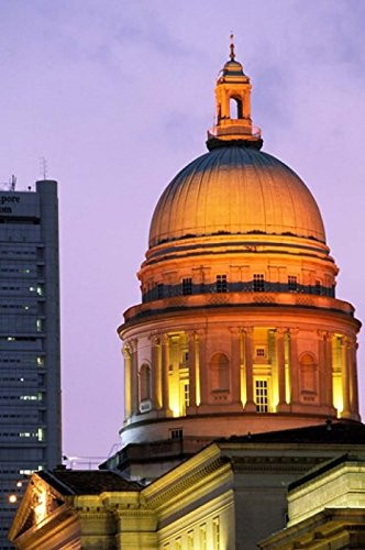 Asia Singapore Padang Supreme Court Building Poster Print by Walter Bibikow 15 x 22