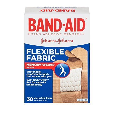 Band-aid Bandages Flexible Fabric Assorted Sizes 30 Each Pack of 6 by BAND-AIDR BRAND ADHESIVE BANDAGES Band-aid Bandages Flexible Fabric Assorted Sizes 30 Each Pack of 6 by BAND-AIDR BRAND ADHESIVE BANDAGES