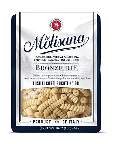 La Molisana Fusilli Bucatini Corti FQ 108 1 Pound Pack of 12