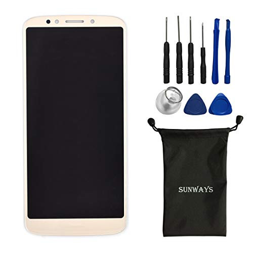 Sunways LCD Display Touch Screen Assembly Replacement for Motorola Moto G6 Play XT1922-1 Black