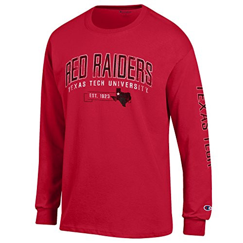 NCAA Champion Mens Fair Catch Long Sleeve T-Shirt Texas Tech Red Raiders Small