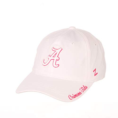 NCAA Zephyr Alabama Crimson Tide Womens Spade Performance Hat Adjustable White