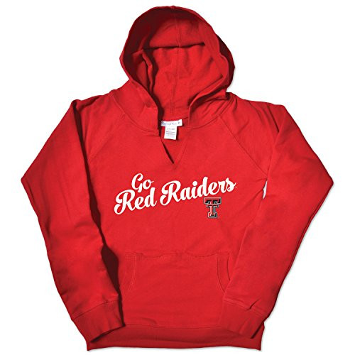 College Kids NCAA Texas Tech Red Raiders Girls V Neck Hoodie Size 7X-Small Red