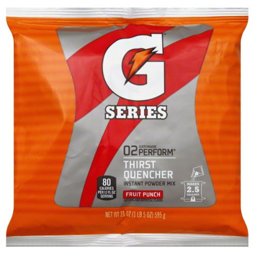 Gatorade Powder Pouch Fruit Punch 21-Ounce Pack of 4