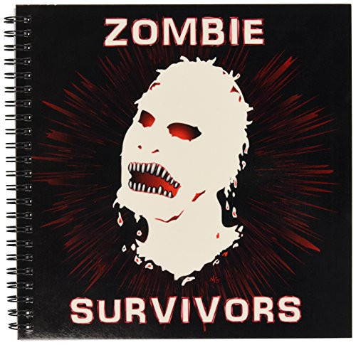 3dRose db-25035-1 Icon Zombie Survivors 2 on Black-Drawing Book 8 by 8-Inch