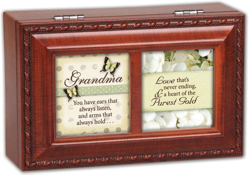 Cottage Garden Grandmother Love Never Ending Woodgrain Rope Trim Jewelry Music Box Plays You Light Up My Life Cottage Garden Grandmother Love Never Ending Woodgrain Rope Trim Jewelry Music Box Plays You Light Up My Life