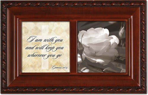 Cottage Garden I Am with You Woodgrain Rope Trim Jewelry Music Box Plays Friend in Jesus Cottage Garden I Am with You Woodgrain Rope Trim Jewelry Music Box Plays Friend in Jesus