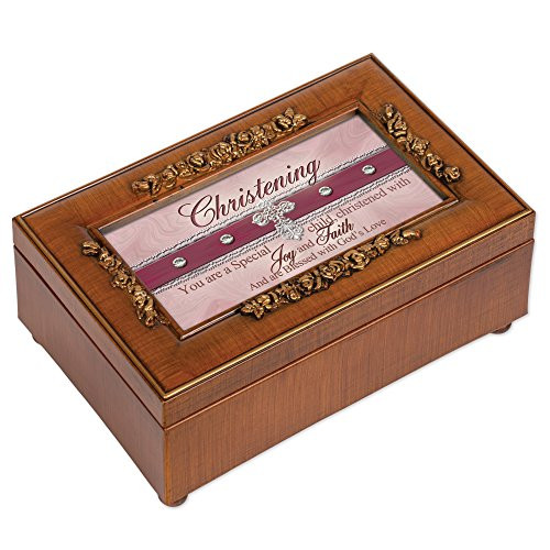 Cottage Garden Christening Woodgrain Petite Rose Music Box Jewelry Box Plays Amazing Grace Cottage Garden Christening Woodgrain Petite Rose Music Box Jewelry Box Plays Amazing Grace