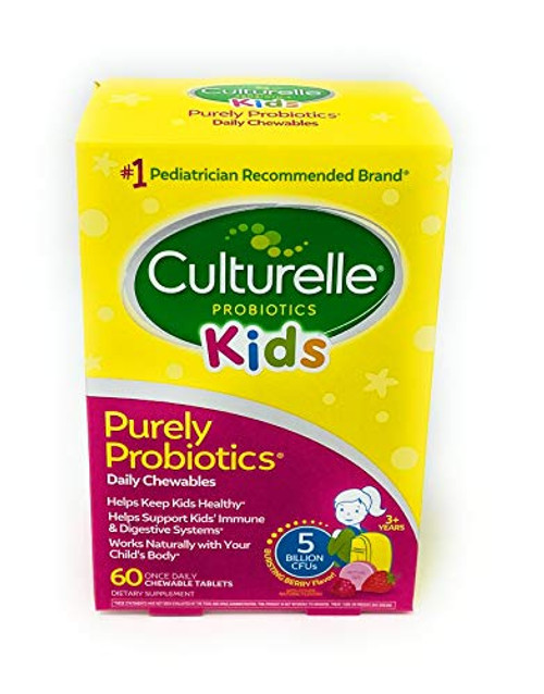 Culturelle Kids Chewable Daily Probiotic for Kids Natural Berry Flavor Daily Supplement 60 Count Age 3 100 Naturally Sourced Lactobacillus GG The Most Clinically Studied Probiotic Culturelle Kids Chewable Daily Probiotic for Kids Natural Berry Flavor Daily Supplement 60 Count Age 3 100 Naturally Sourced Lactobacillus GG The Most Clinically Studied Probiotic