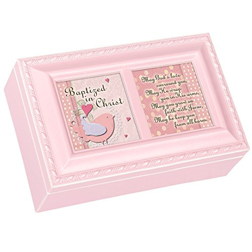 Cottage Garden Baptized in Christ Gods Love Matte Pink Jewelry Music Box Plays Jesus Loves Me Cottage Garden Baptized in Christ Gods Love Matte Pink Jewelry Music Box Plays Jesus Loves Me
