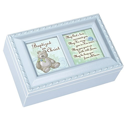 Cottage Garden Baptized in Christ Gods Love Matte Blue Jewelry Music Box Plays Jesus Loves Me Cottage Garden Baptized in Christ Gods Love Matte Blue Jewelry Music Box Plays Jesus Loves Me