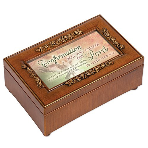 Cottage Garden Confirmation Follow The Lord Woodgrain Embossed Jewelry Music Box Plays Amazing Grace Cottage Garden Confirmation Follow The Lord Woodgrain Embossed Jewelry Music Box Plays Amazing Grace