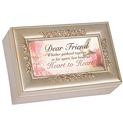 Cottage Garden Dear Friend Together Or Apart Silvertone Embossed Jewelry Music Box Plays Wonderful World Cottage Garden Dear Friend Together Or Apart Silvertone Embossed Jewelry Music Box Plays Wonderful World