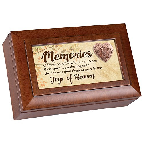 Cottage Garden Memories Share Joy of Heaven Woodgrain Petite Music Box Plays Amazing Grace