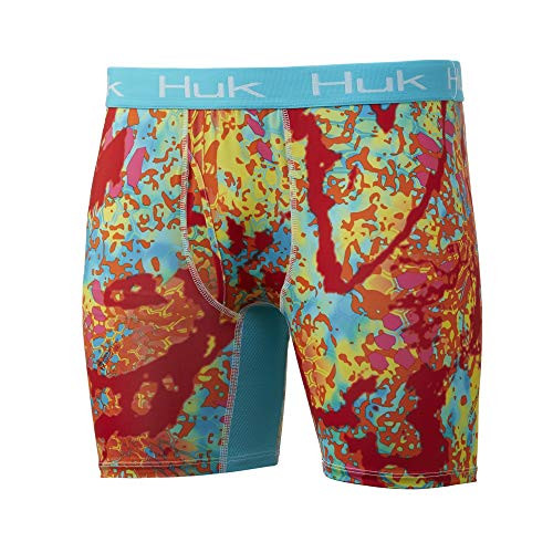 Huk Mens Kryptek Boxer  Dry Fit Boxers With Anti-Microbial Treatment Kryptek Obskura Loki 3X-Large