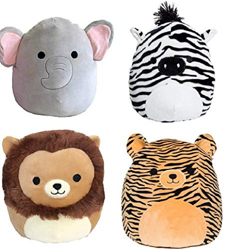 Squishmallow Kellytoy 2020 Set of 4 Mini 5 Jungle Collection Plush Toy