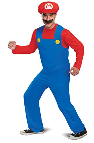 Disguise Mens Nintendo Super Mario Classic Adult Costume Red Medium 38-40