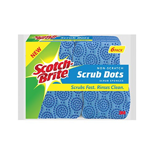 Scotch-Brite Scrub Dots Non-Scratch Scrub Sponge 6 Count Pack of 4