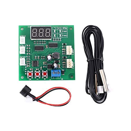 Driver Module DC 12V 24V 48V 2 Channel PWM 4-Wire Fan Temperature Controller Speed Governor Display Module for PC FanAlarm