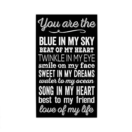 P_ Graham Dunn You are The Blue Dark Wood Grain 24 x 14 Pine Wood Pallet Sign