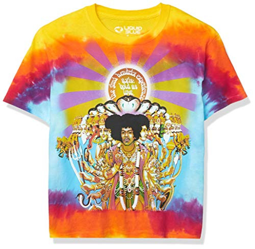 Liquid Blue Jimi Hendrix Asix Bold as Love Tie Dye T-Shirt Multi Small