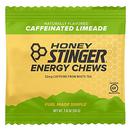 Honey Stinger Energy Chews Limeade Naturally Caffeinated Sports Nutrition 1_8 Ounce Pack of 12